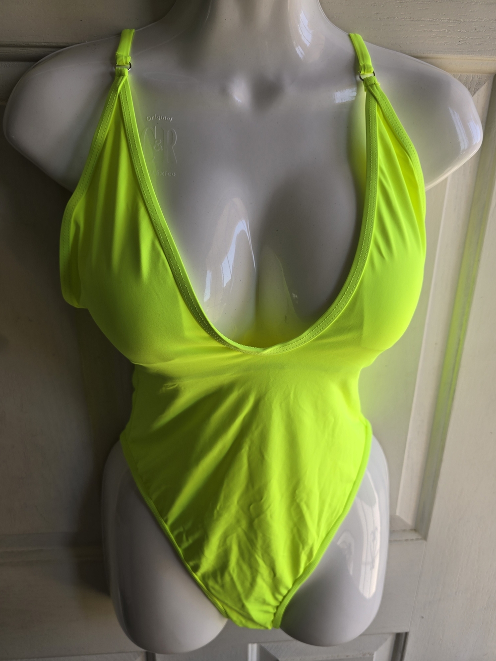 Neon Yellow Women's One-Piece Swimsuit